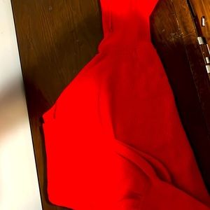 Red cropped top sweater size small from forever 21